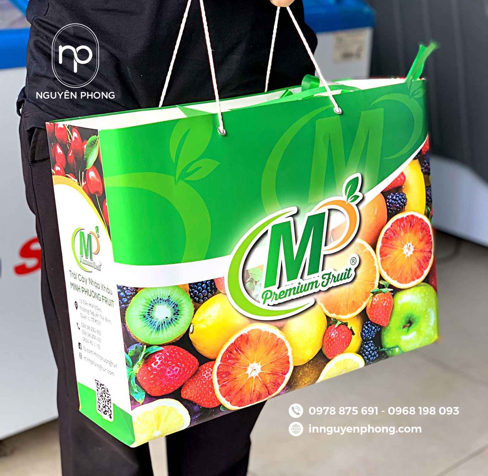 Mẫu túi giấy đựng trái cây bán sẵn Hàn quốc 